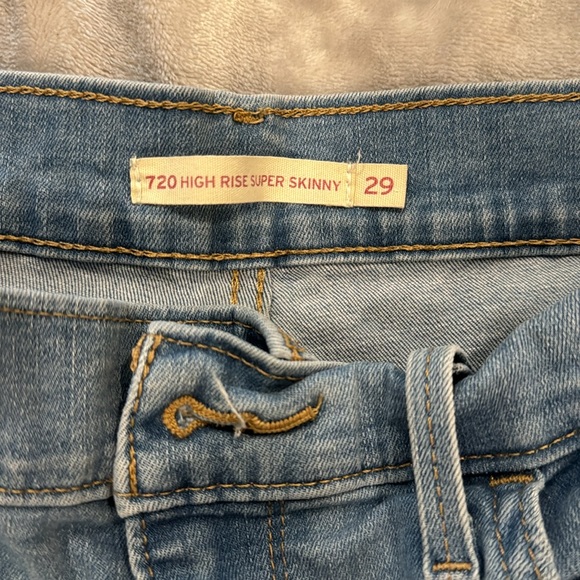 Levis distressed high rise super skinny jeans long - Picture 2 of 4